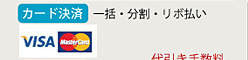 カード決済　一括・分割・リボ払い　VISA、MASTER